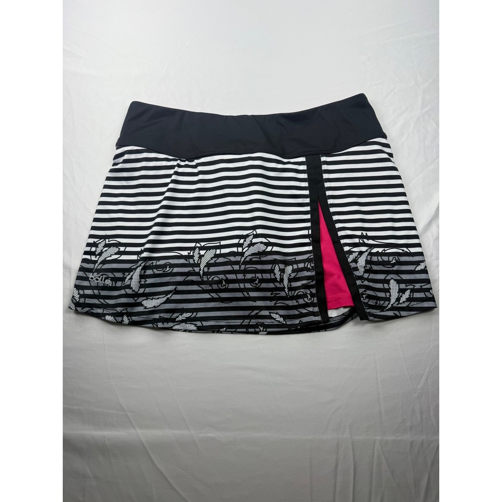 Bolle Womens Tennis Skort‎ Striped Floral Pink Shorts Athletic Skirt Large